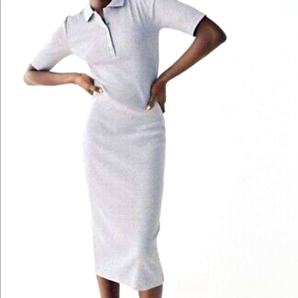 Zara Gray Polo Midi Dress